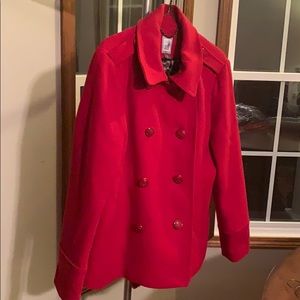 Peacoat red with metal red buttons